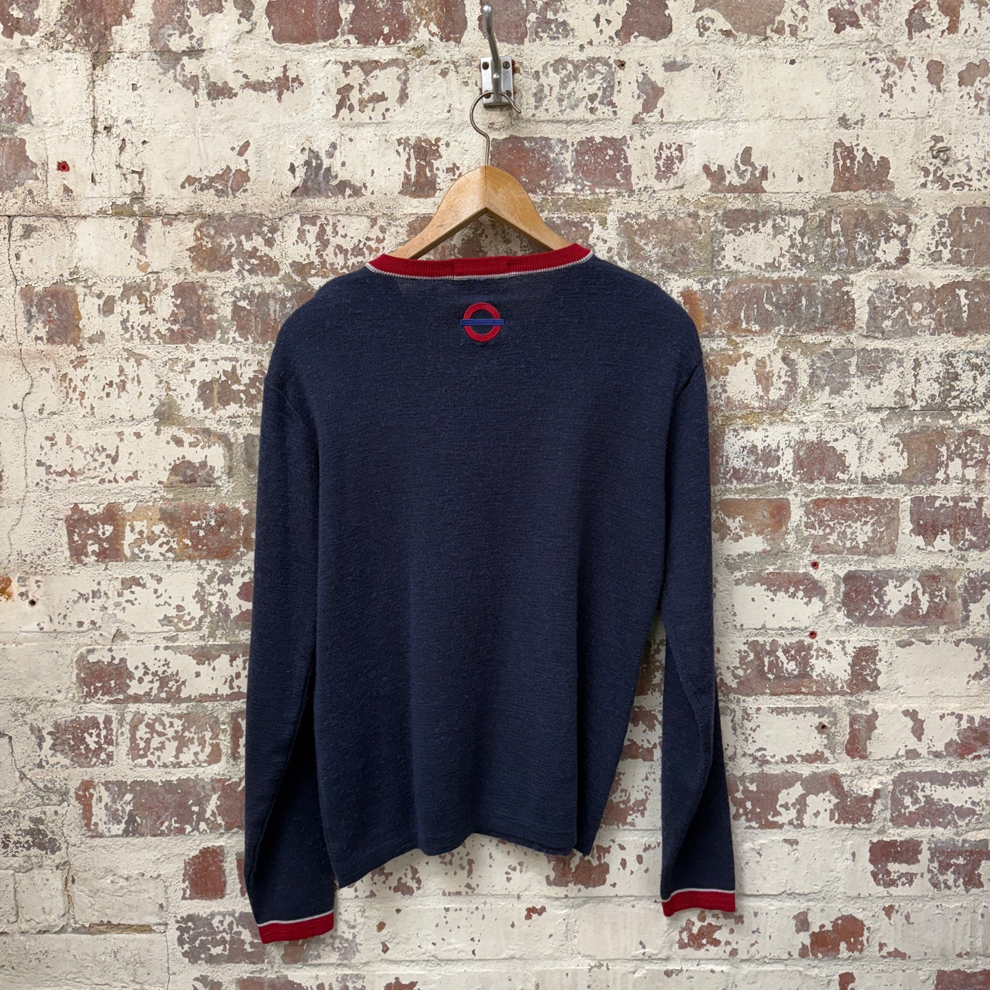 Navy British Underground Knitted Work Jumper