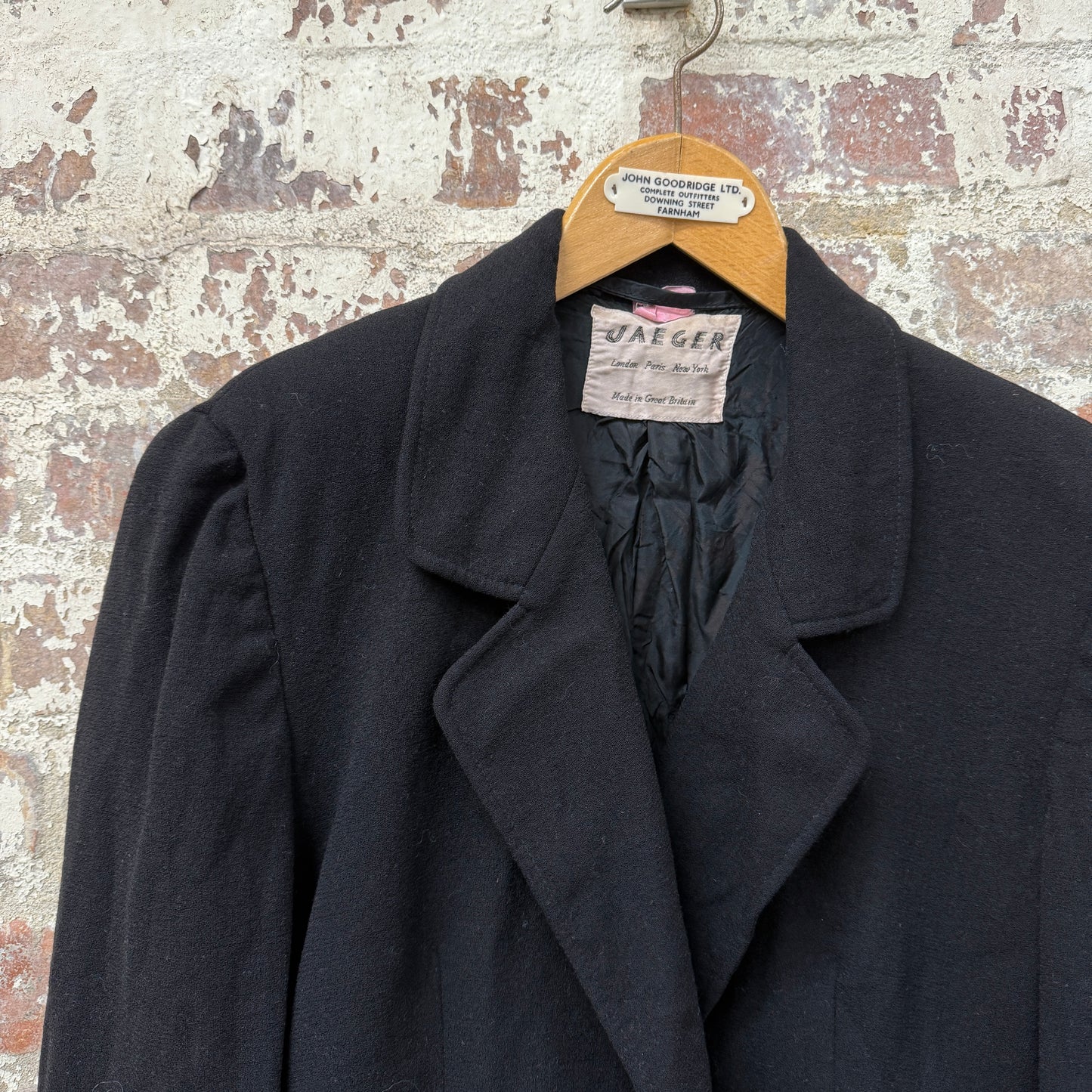 1980s Black Jaeger Crepe Blazer Jacket