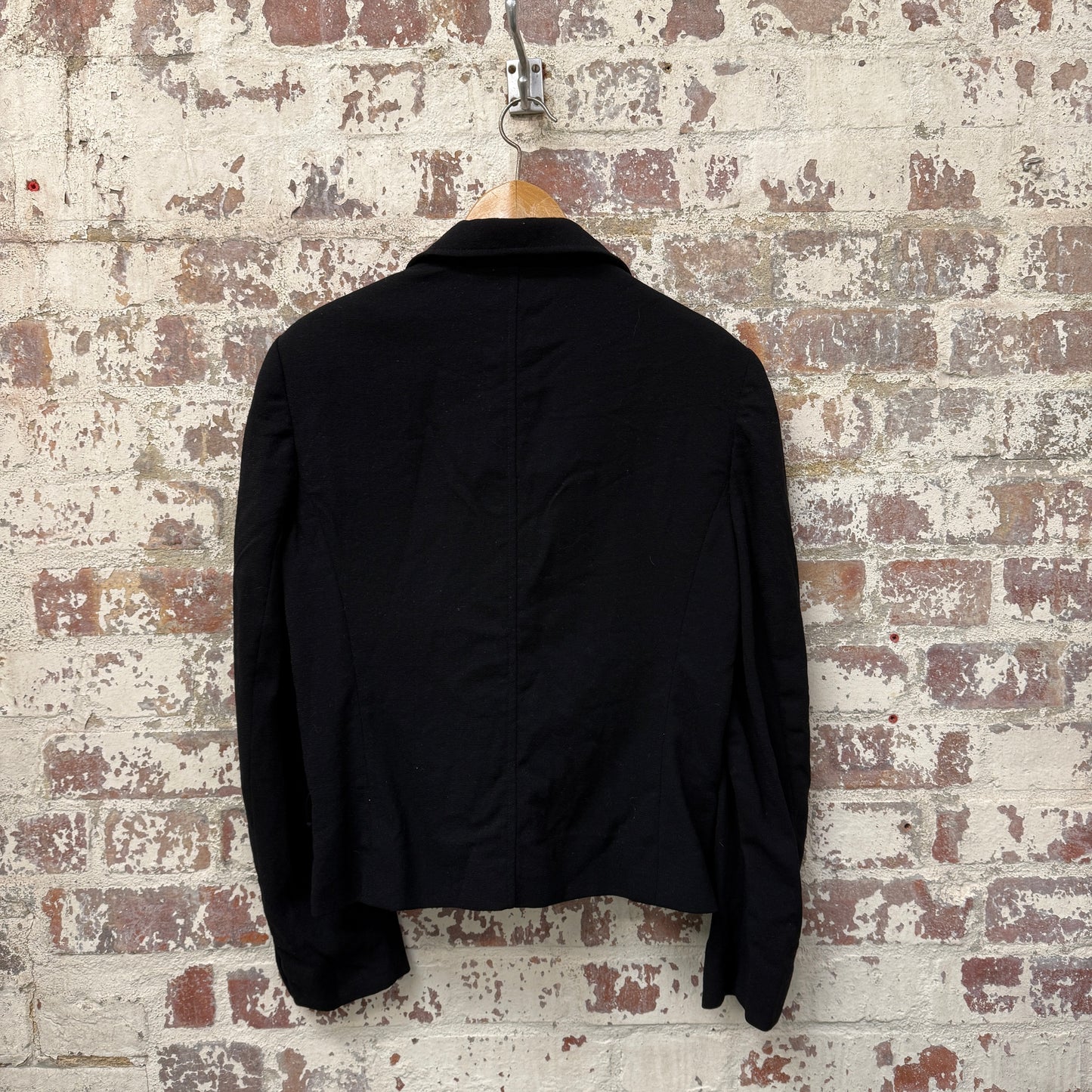 1980s Black Jaeger Crepe Blazer Jacket