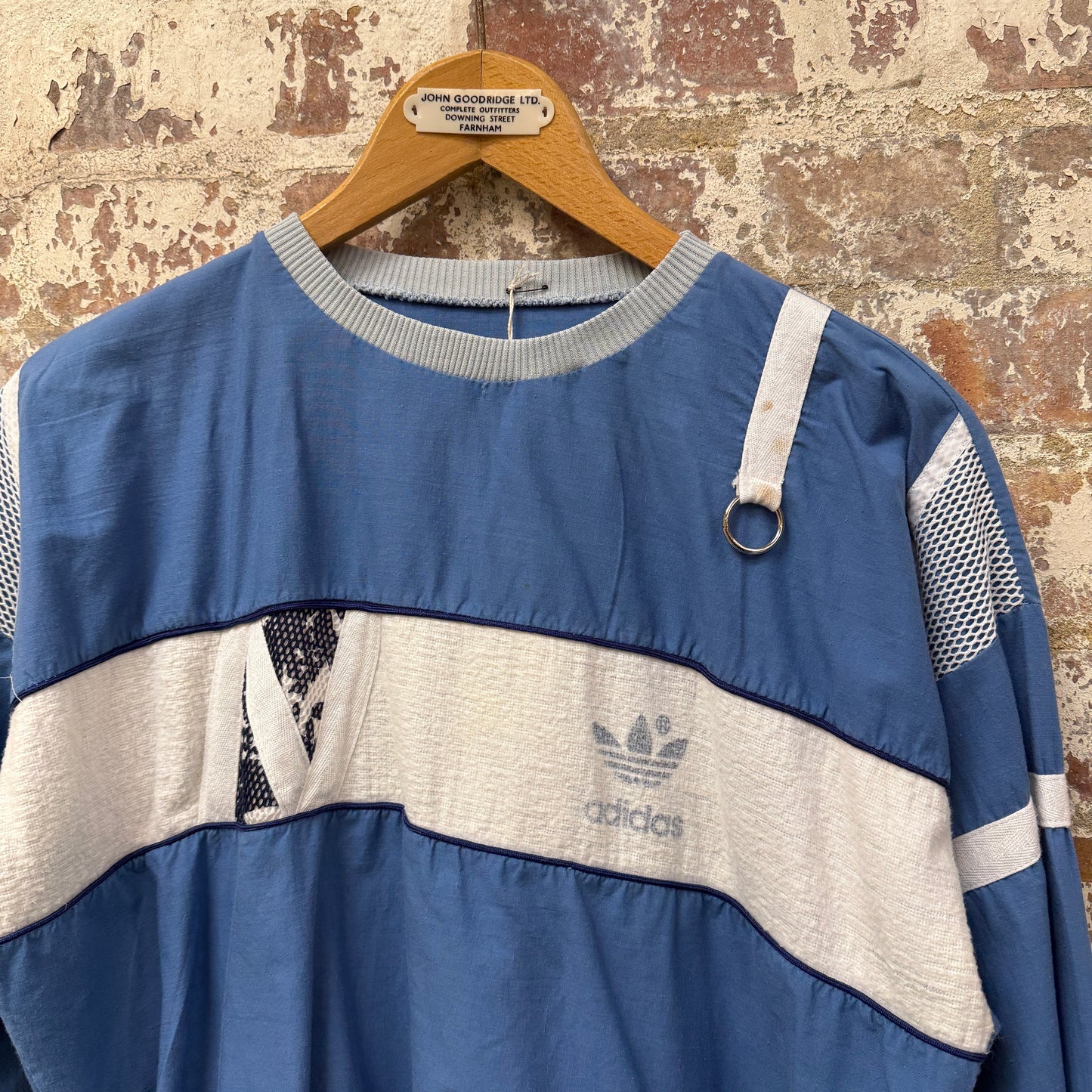 1970s Blue Adidas Graphic Sweatshirt Jumper