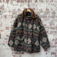 1970s Green Aztec Wool Patterned Jacket