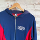 1970s Nay and Red Zip Track Top Hoodie