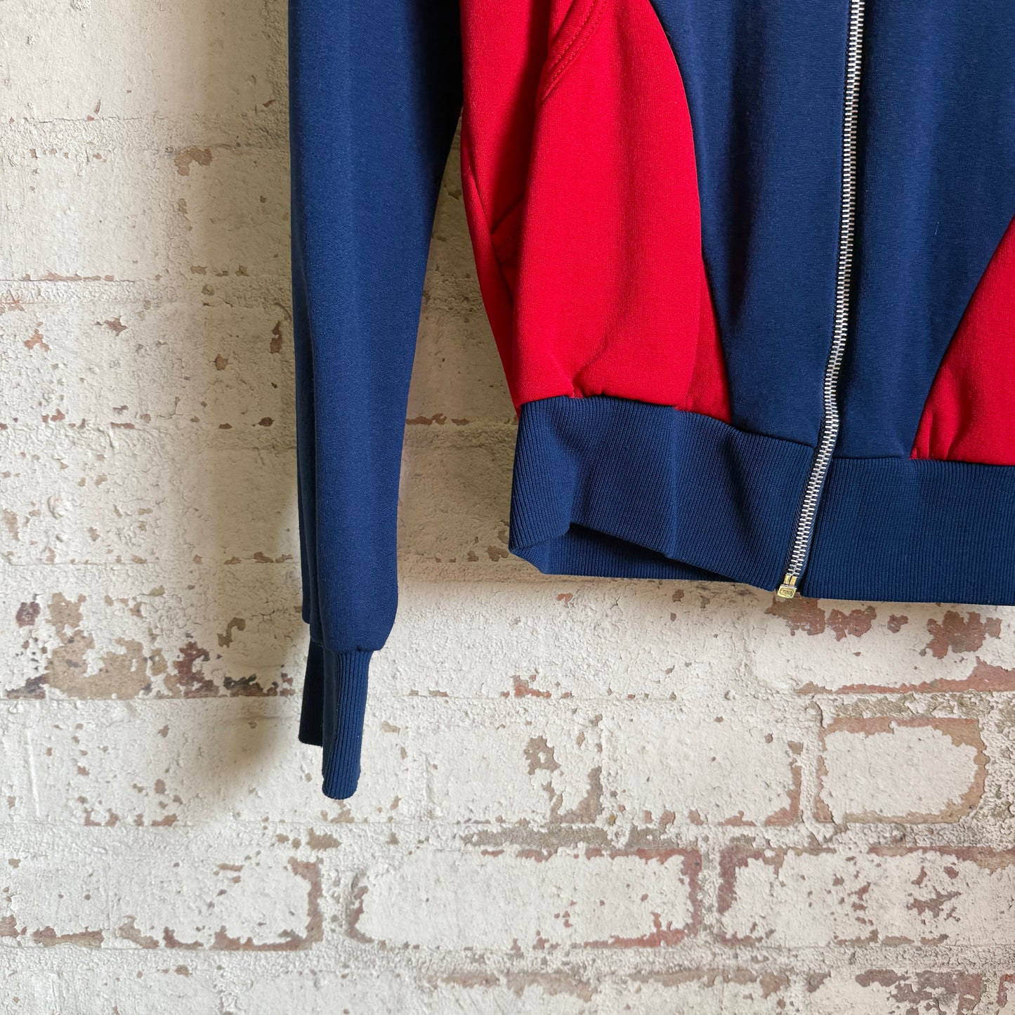 1970s Nay and Red Zip Track Top Hoodie