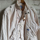 1980s Cream French Cotton Design Bomber Jacket