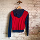 1970s Nay and Red Zip Track Top Hoodie