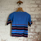 1980s Blue Knitted boat Neck Jumper Top