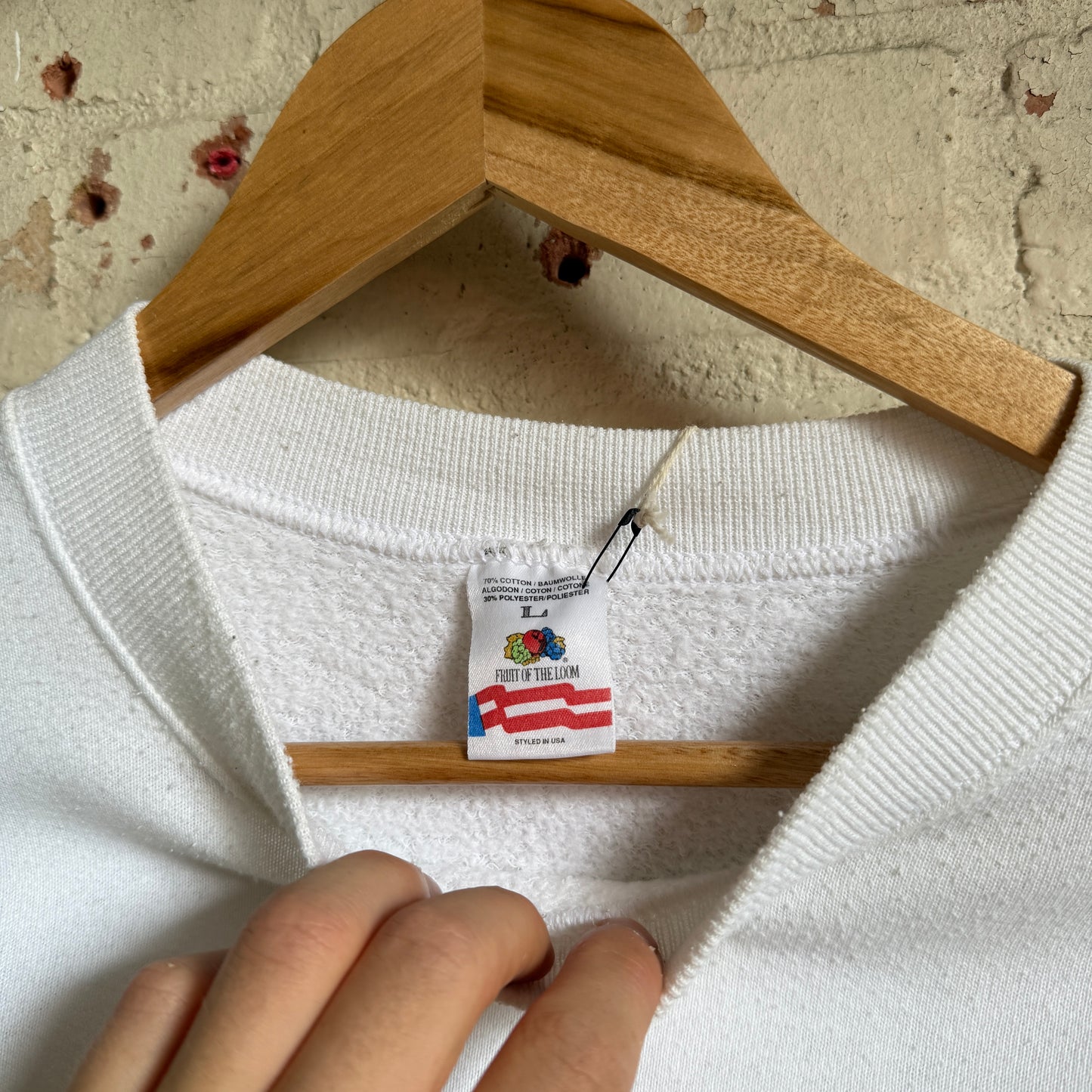 1990s White FOTL Blank Sweatshirt