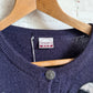 1980s Purple Knitted Patterned Cardigan Jumper