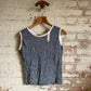 1960s Blue Striped Vest Top