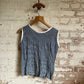 1960s Blue Striped Vest Top