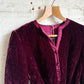 1990s Burgundy Red Laura Ashley Velvet Jacket Coat