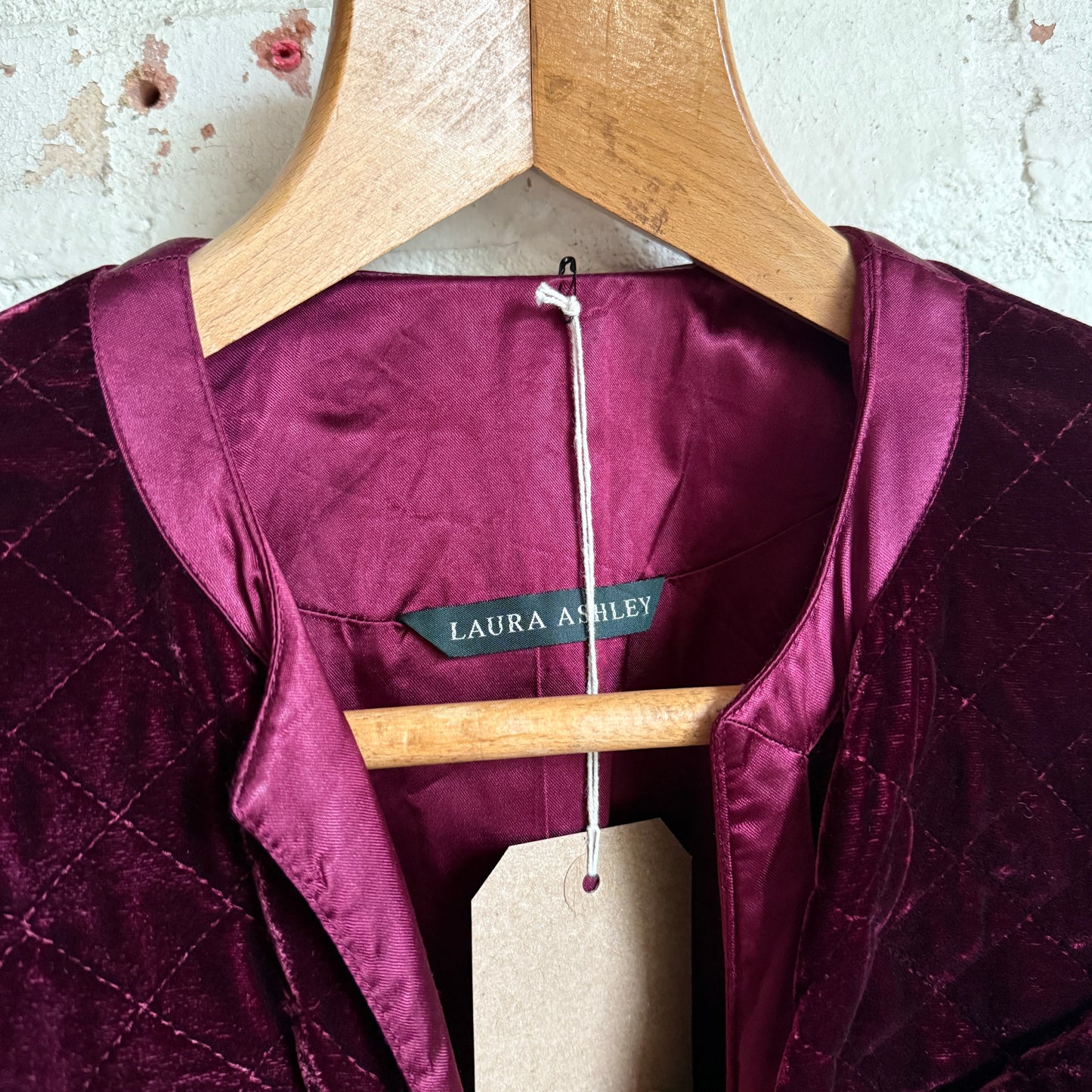 1990s Burgundy Red Laura Ashley Velvet Jacket Coat