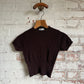 1970s Brown Knitted Short Sleeved Jumper