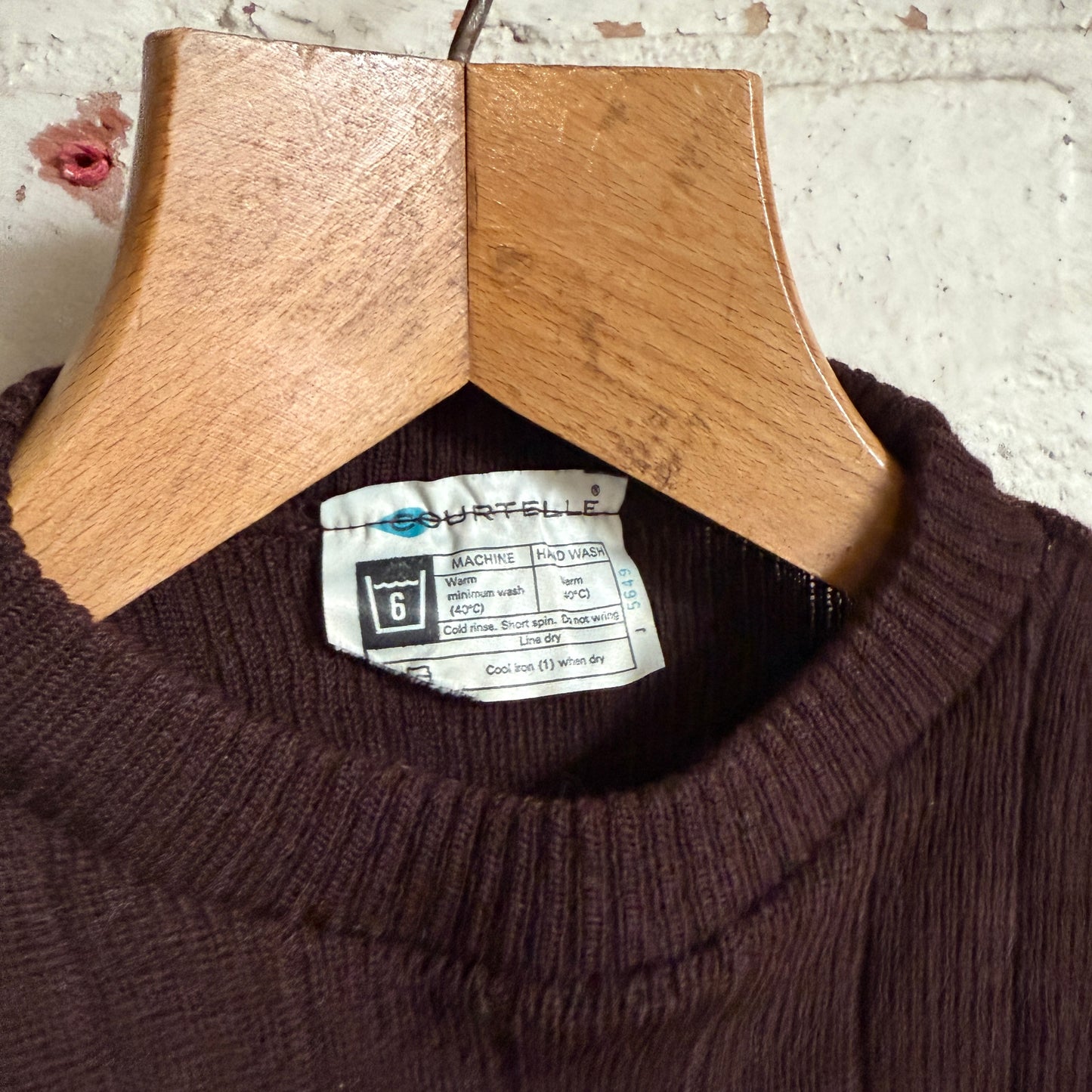 1970s Brown Knitted Short Sleeved Jumper