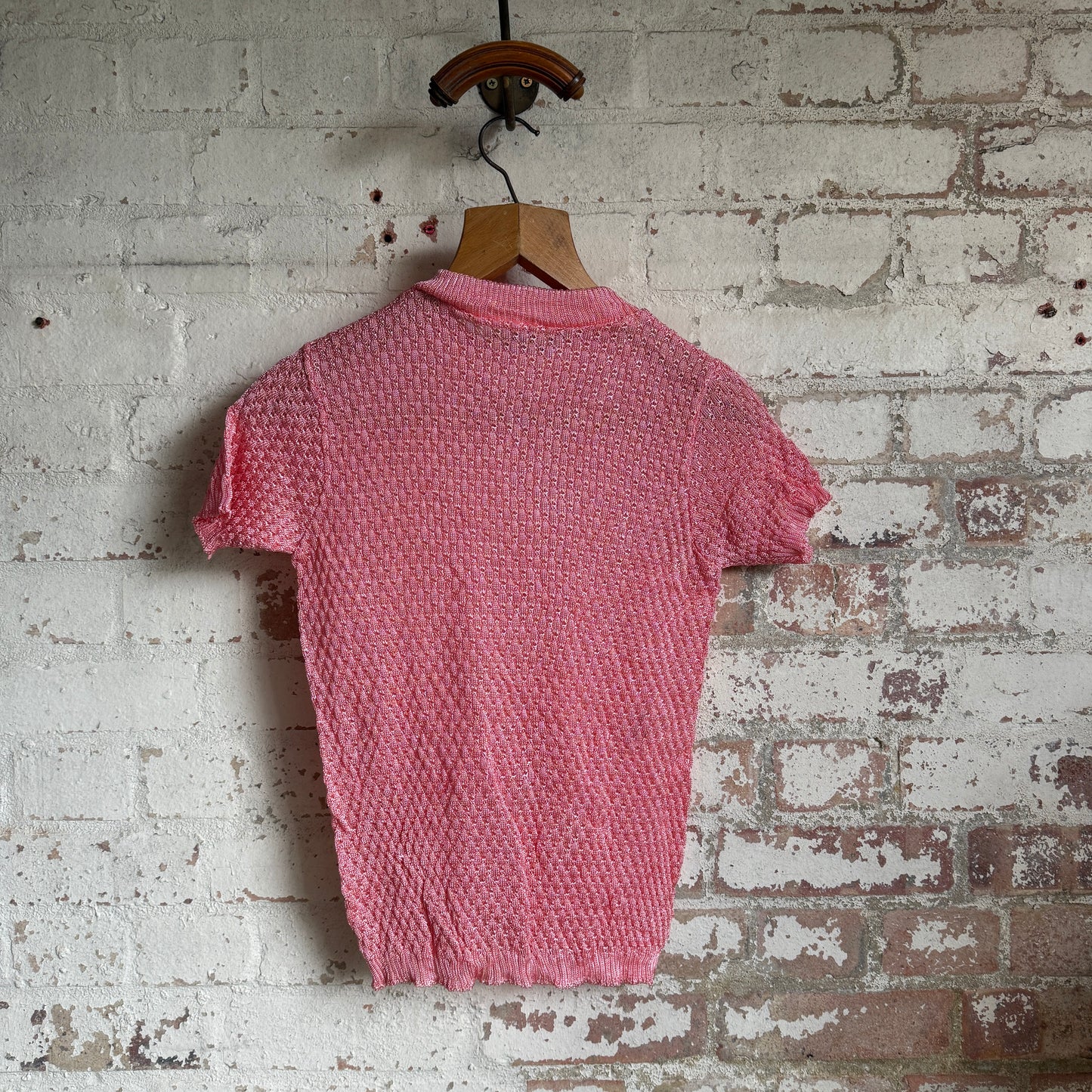 1970s Pink British Rayon Sports T-Shirt