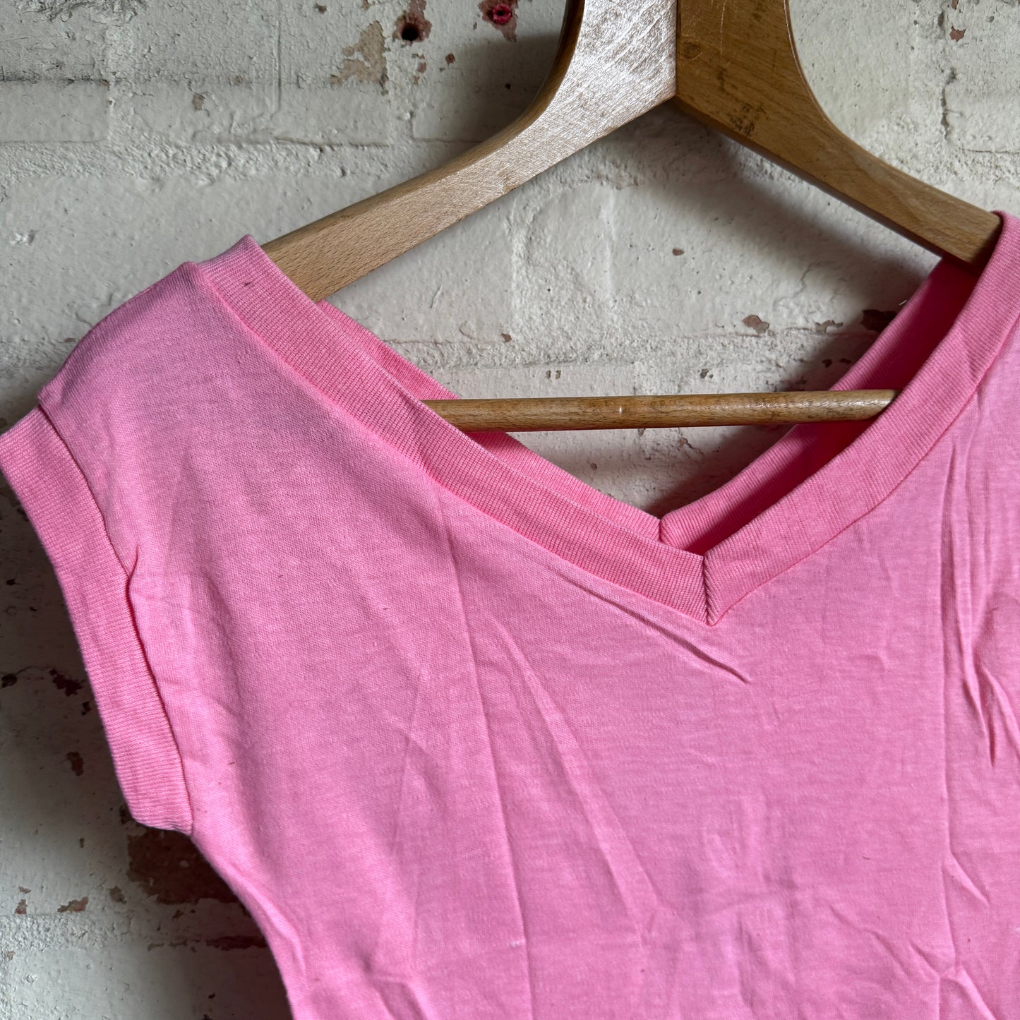 1950s Pink Cotton Blouse Vest Top