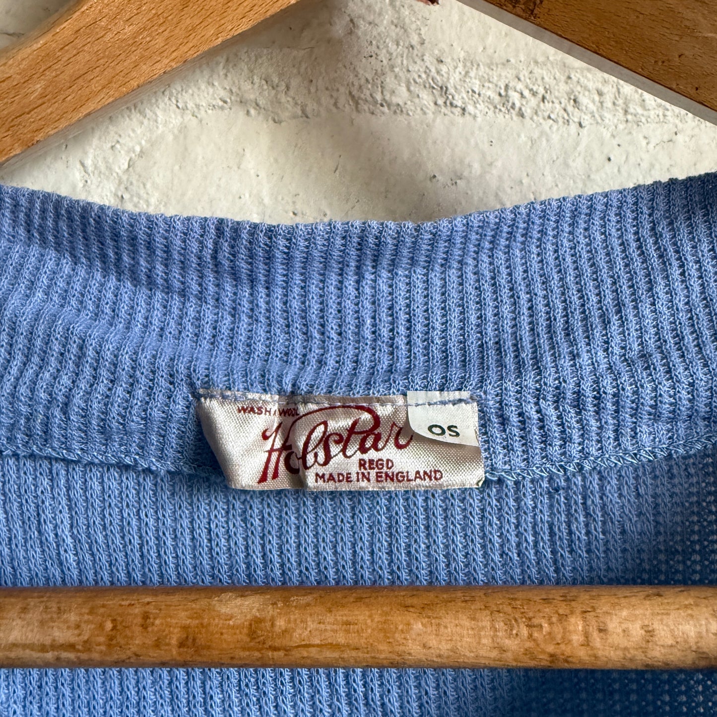 1960s Blue Holstar British Cotton vest Top