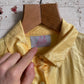 1970s Yellow Unusual Blouse Shirt Top