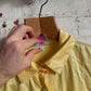 1970s Yellow Unusual Blouse Shirt Top