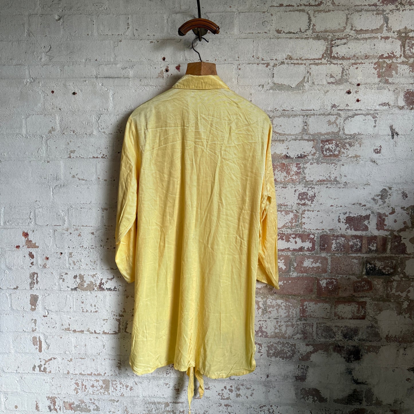 1970s Yellow Unusual Blouse Shirt Top