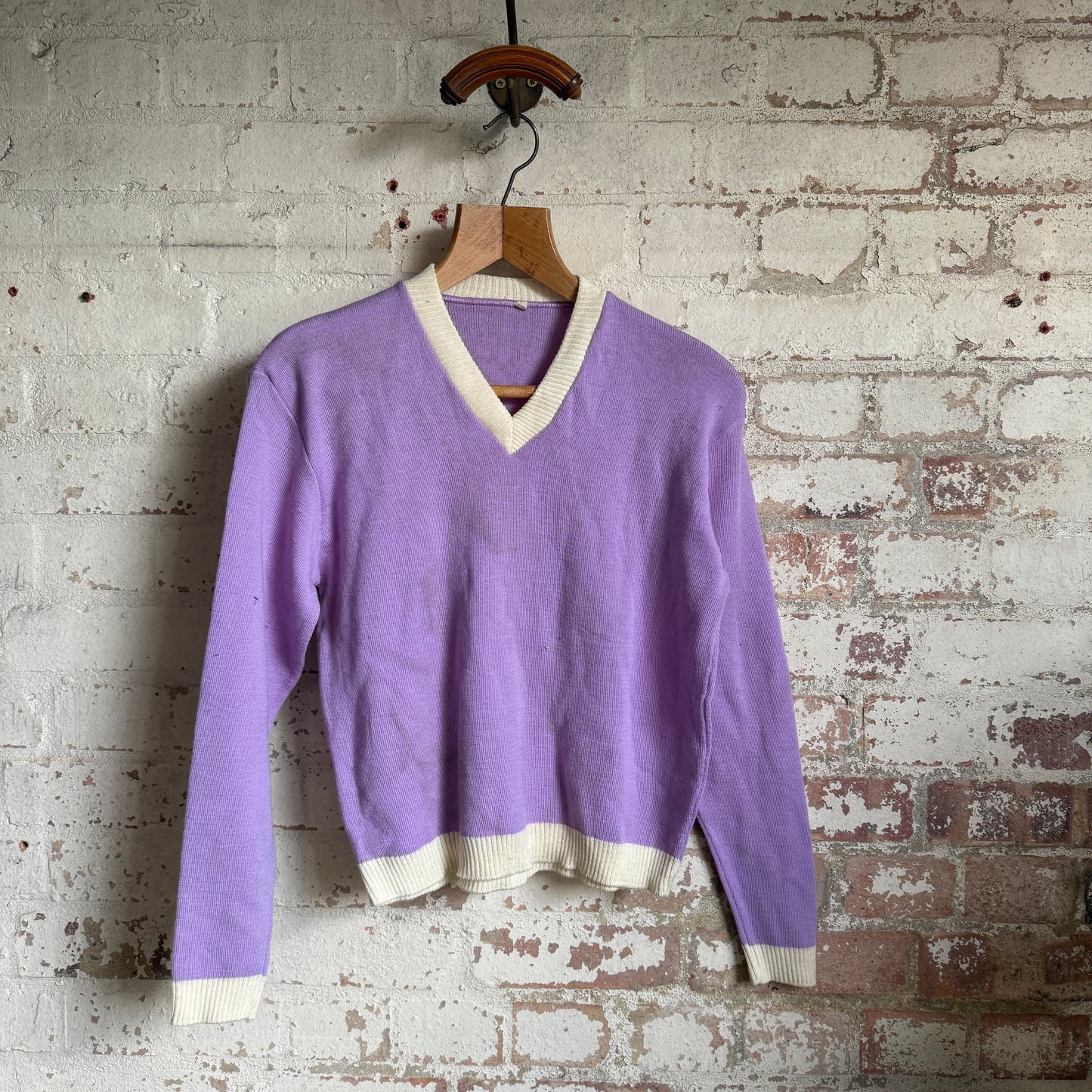 1940s Purple Wool Knitted British Jumper
