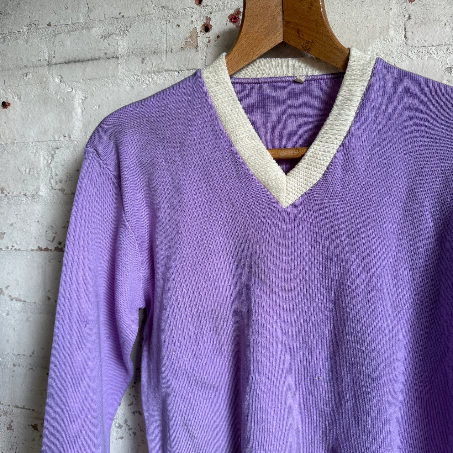 1940s Purple Wool Knitted British Jumper