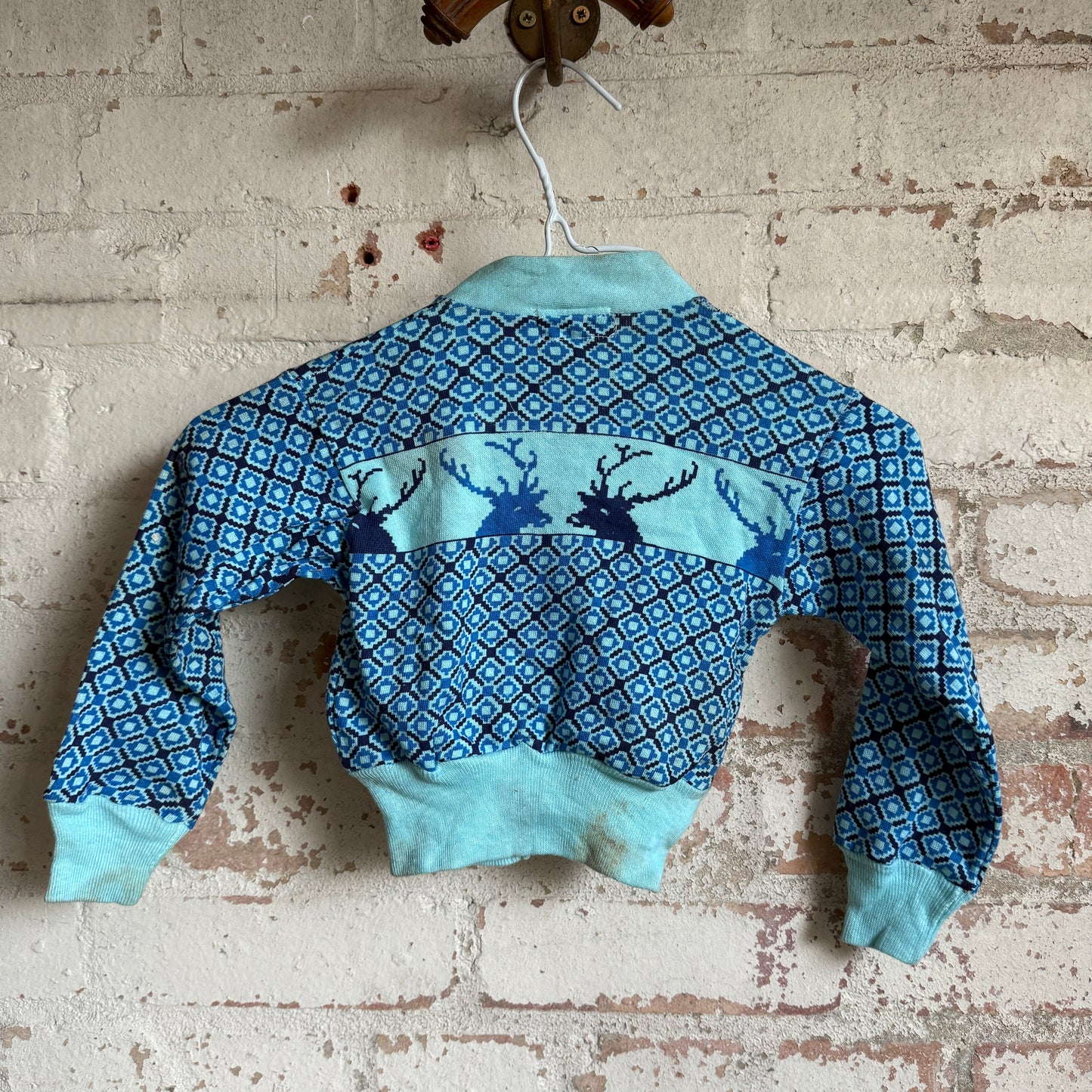 1950s Kids Printed Graphic Cardigan