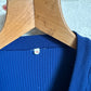 1980s Blue Button Cardigan Blouse Top