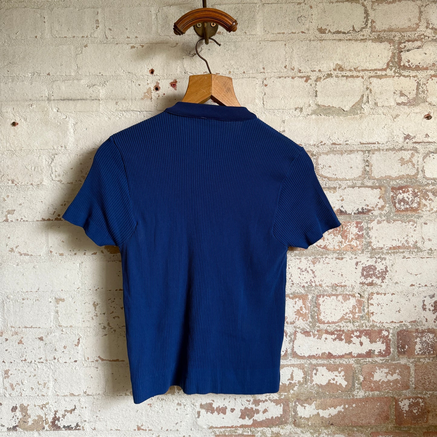 1980s Blue Button Cardigan Blouse Top