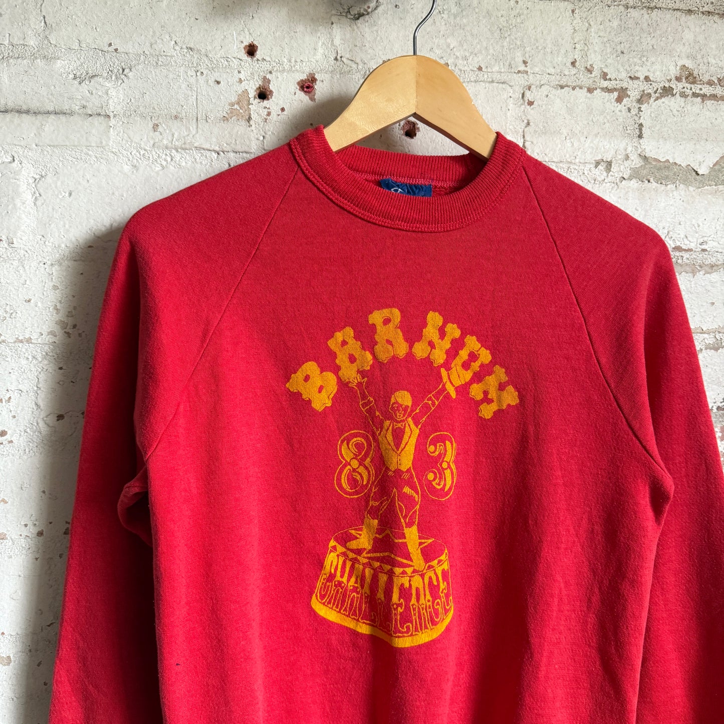 1980s Red Circus Graphic Raglan Sweatshirt