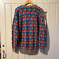 1980s Multicoloured Hand Knitted Checkered Jumper