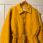1980s Yellow Padded Quilted Silk Jacket