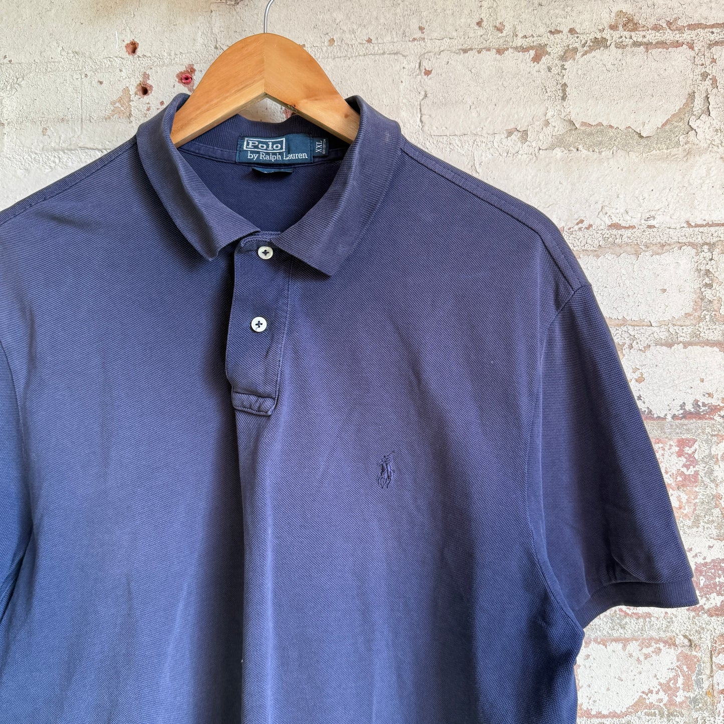 1990s Navy Ralph Lauren Polo Shirt Top