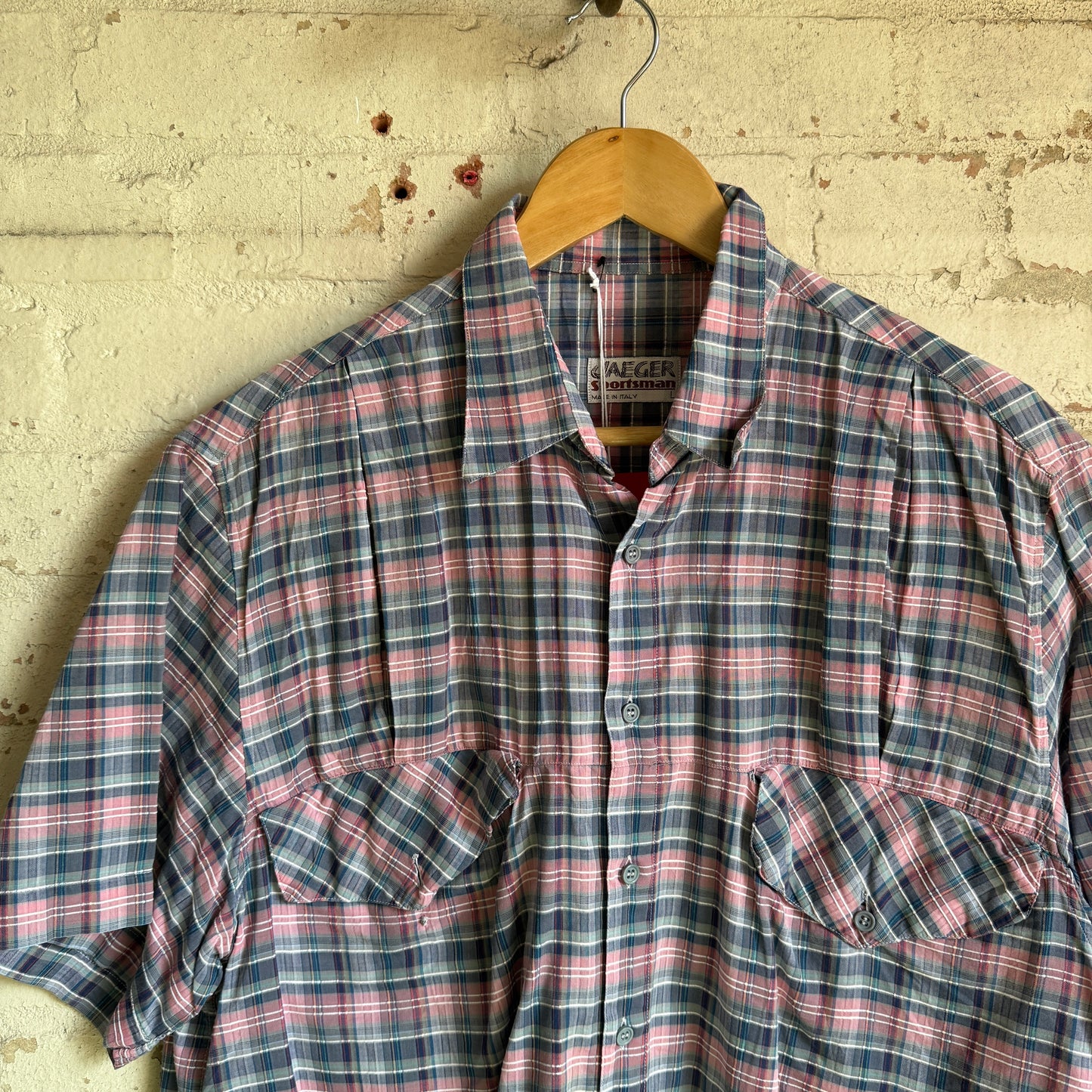 1980s Jaeger Sportsman Checkered Button Shirt