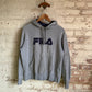 1990s Grey Fila Sweatshirt Hoodie