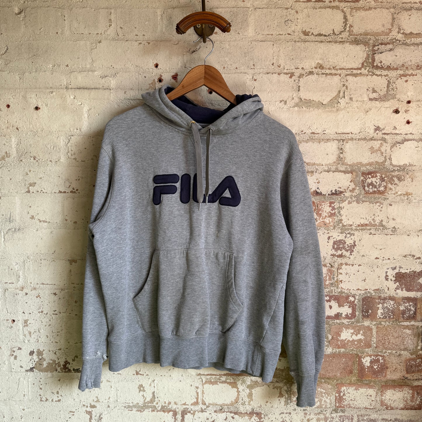 1990s Grey Fila Sweatshirt Hoodie