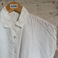 1960s White Button Rayon Blouse Top
