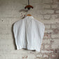 1960s White Button Rayon Blouse Top