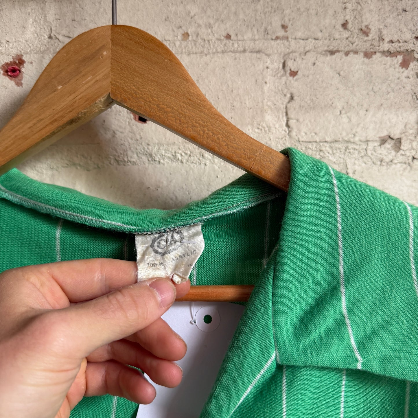 1970s Green Striped Long Sleeve Football Shirt