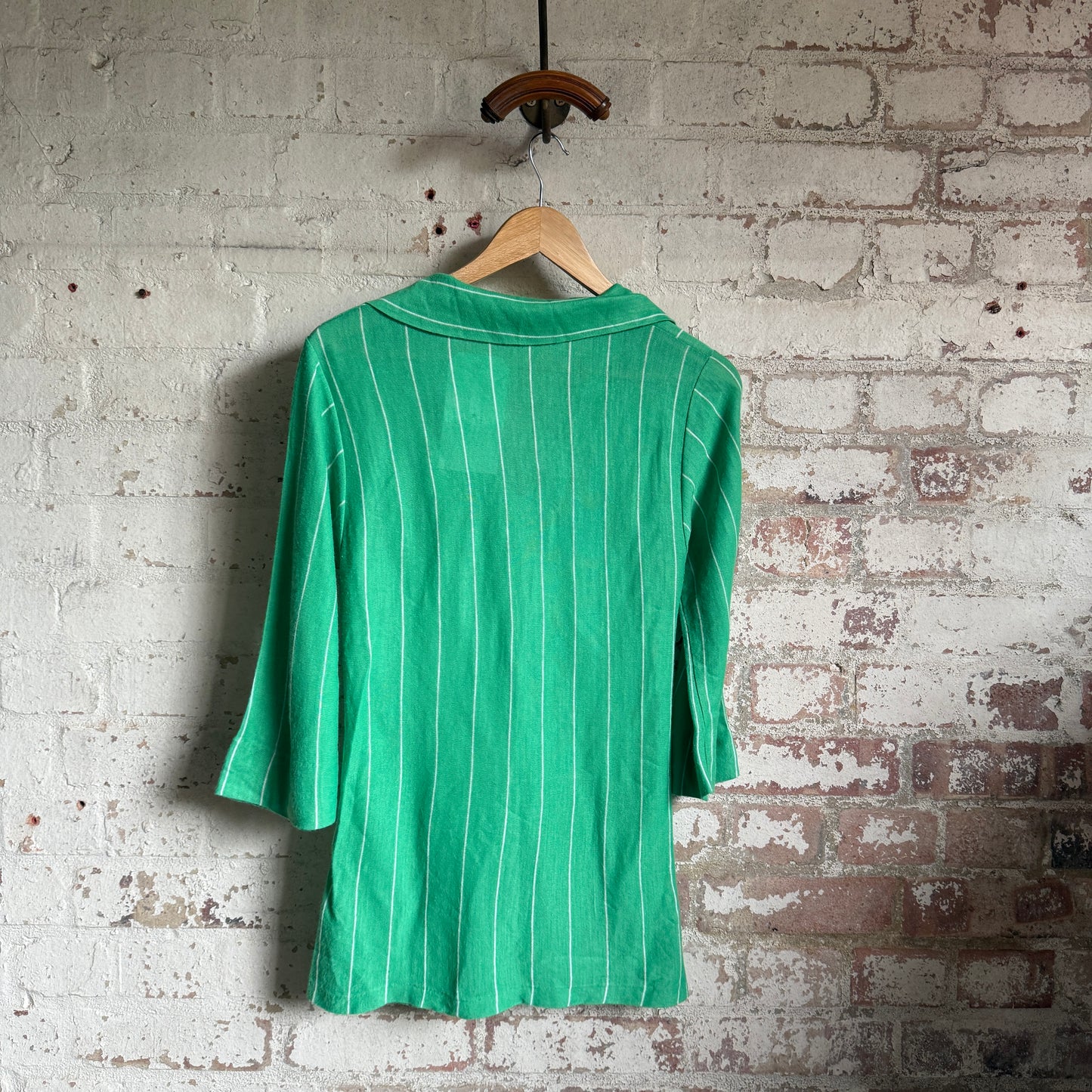 1970s Green Striped Long Sleeve Football Shirt