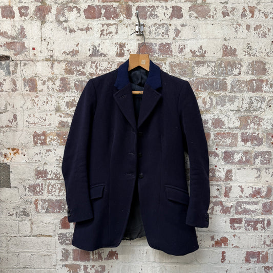 1980s Navy Harry Hall British Tailored Hunting Riding Jacket