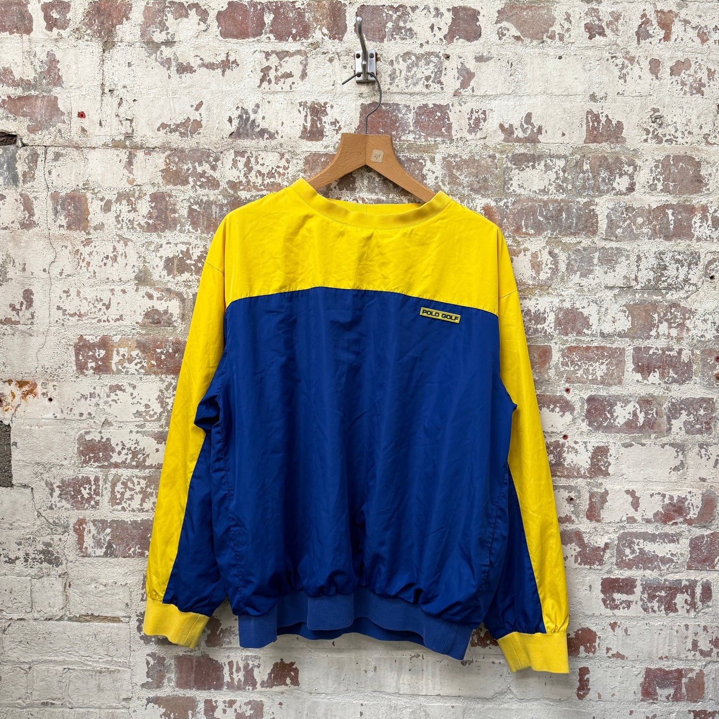 1990s Yellow and Blue Polo Sport Ralph Lauren Sweatshirt