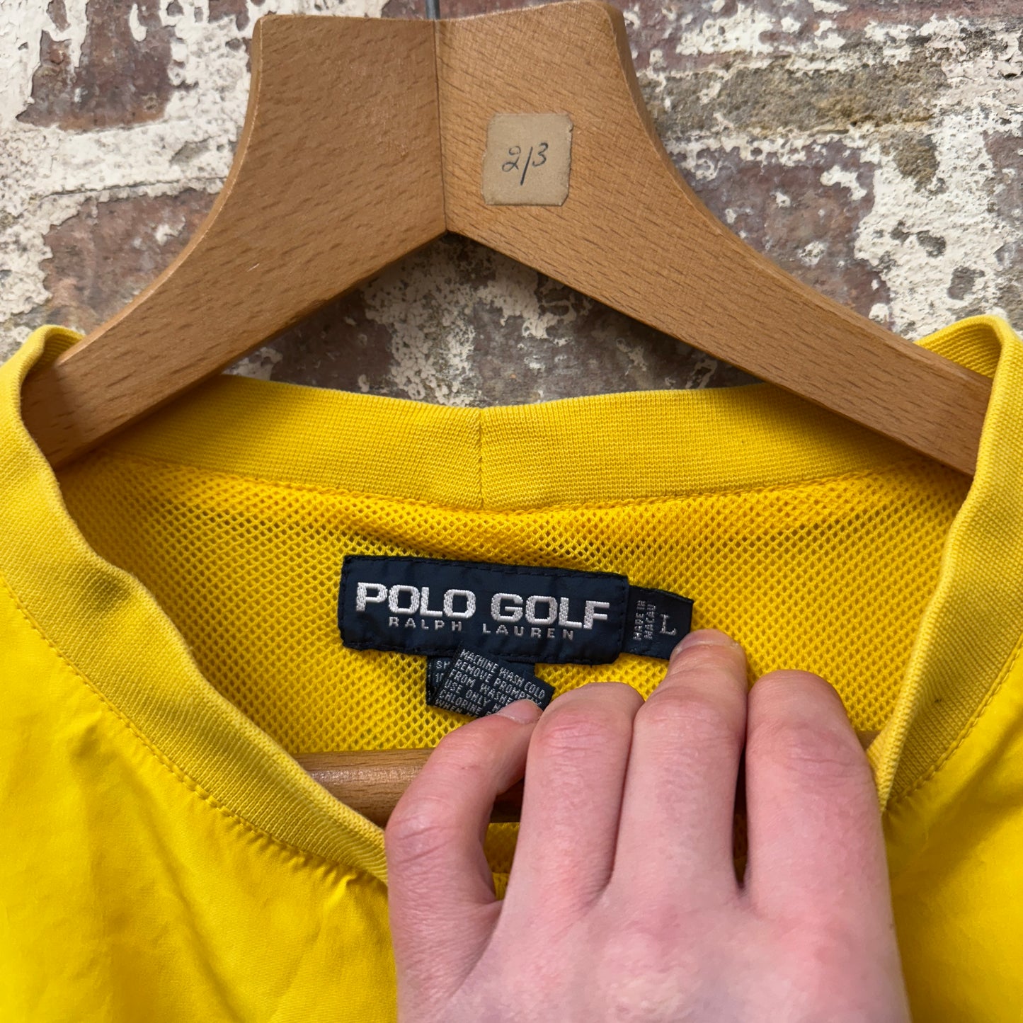 1990s Yellow and Blue Polo Sport Ralph Lauren Sweatshirt