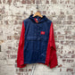 1980s Navy and Red Puma Pullover Jacket