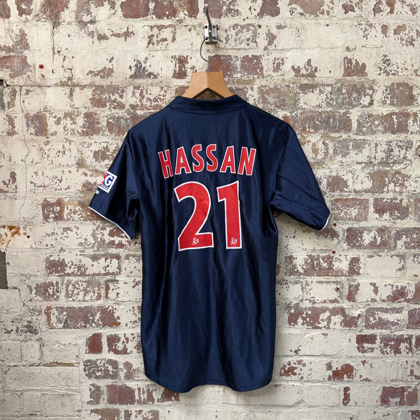 1990s Navy PSG Home Football KIt Shirt