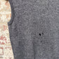 1970s Grey Button Knitted Waistcoat Jumper