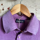 1980s Purple Faded Polo Shirt Top