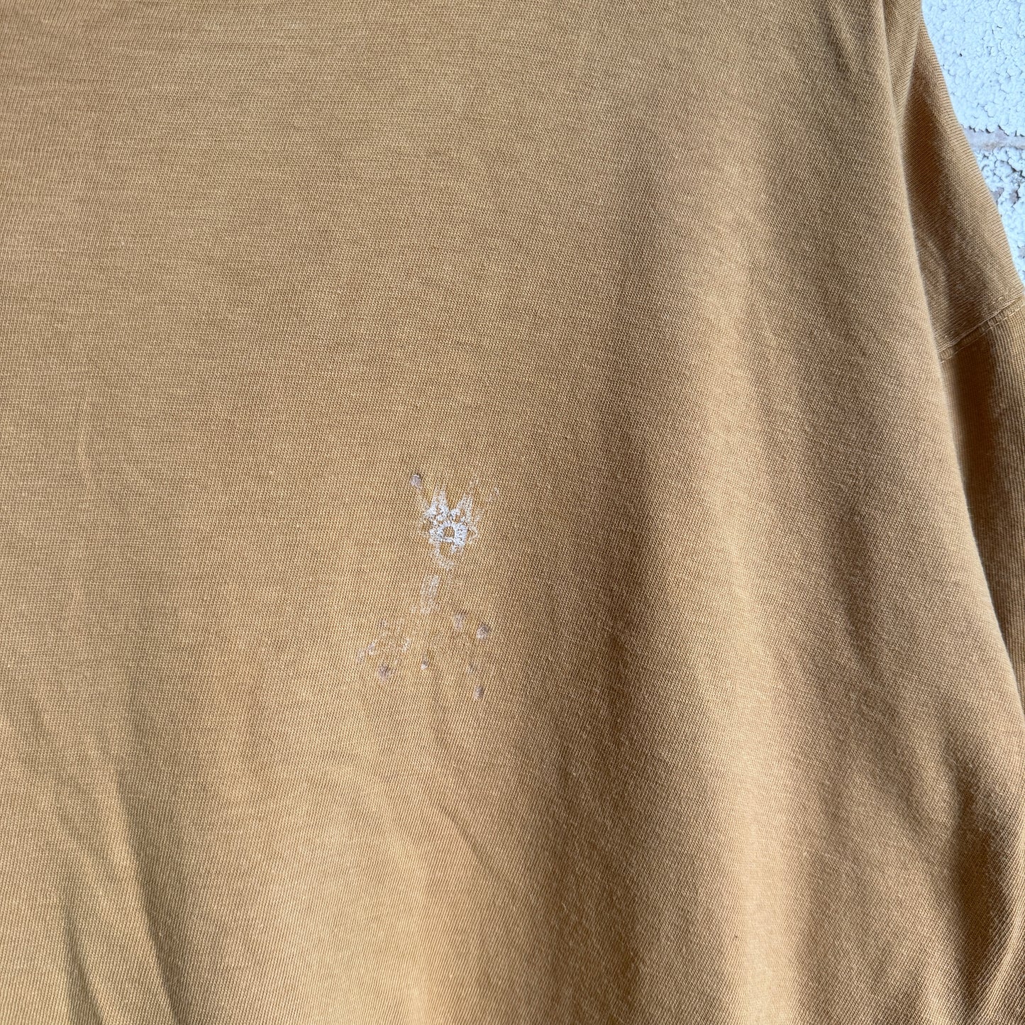 1990s Mustard Yellow Stussy T-Shirt Made In USA