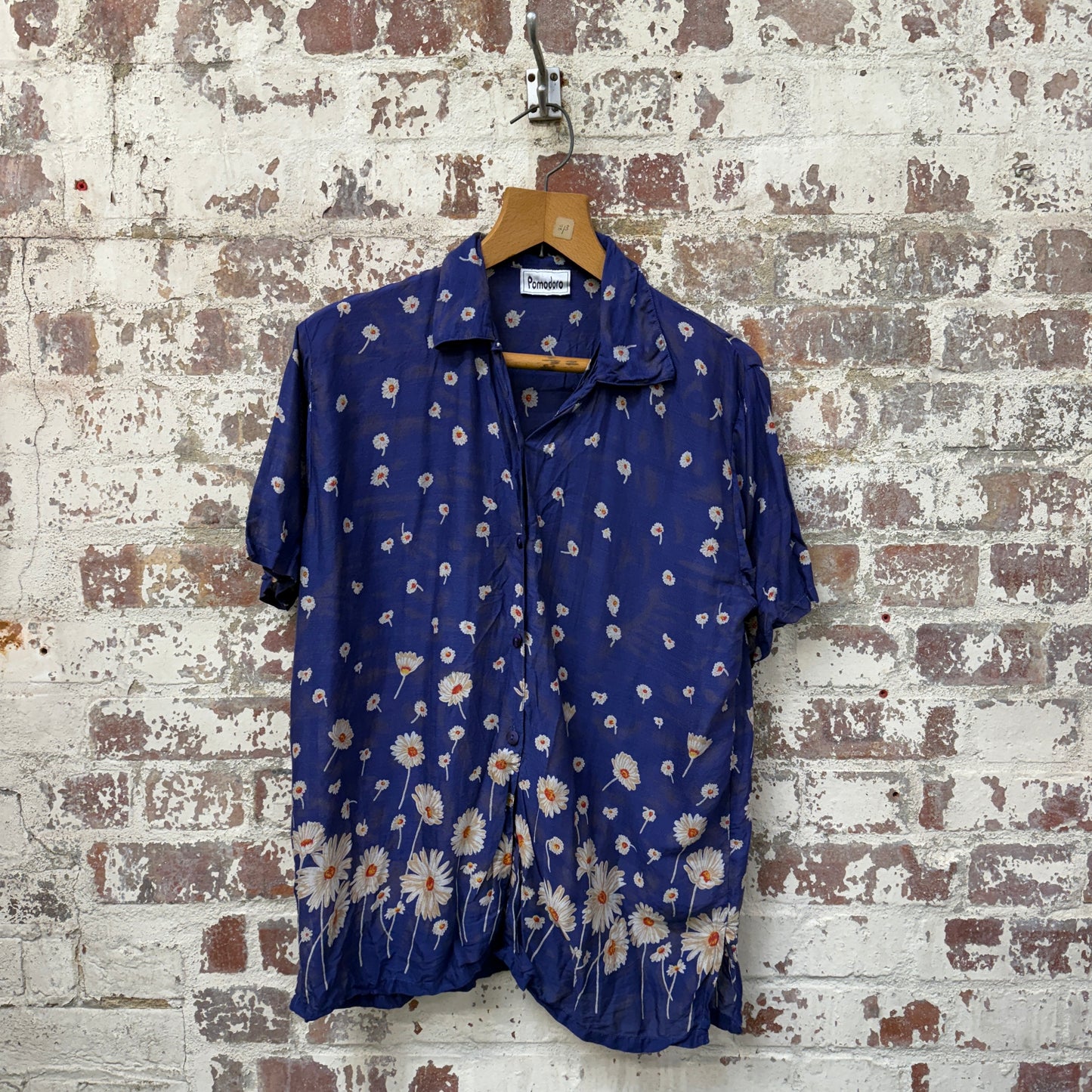 1980s Sun Flower Graphic Button Up Shirt