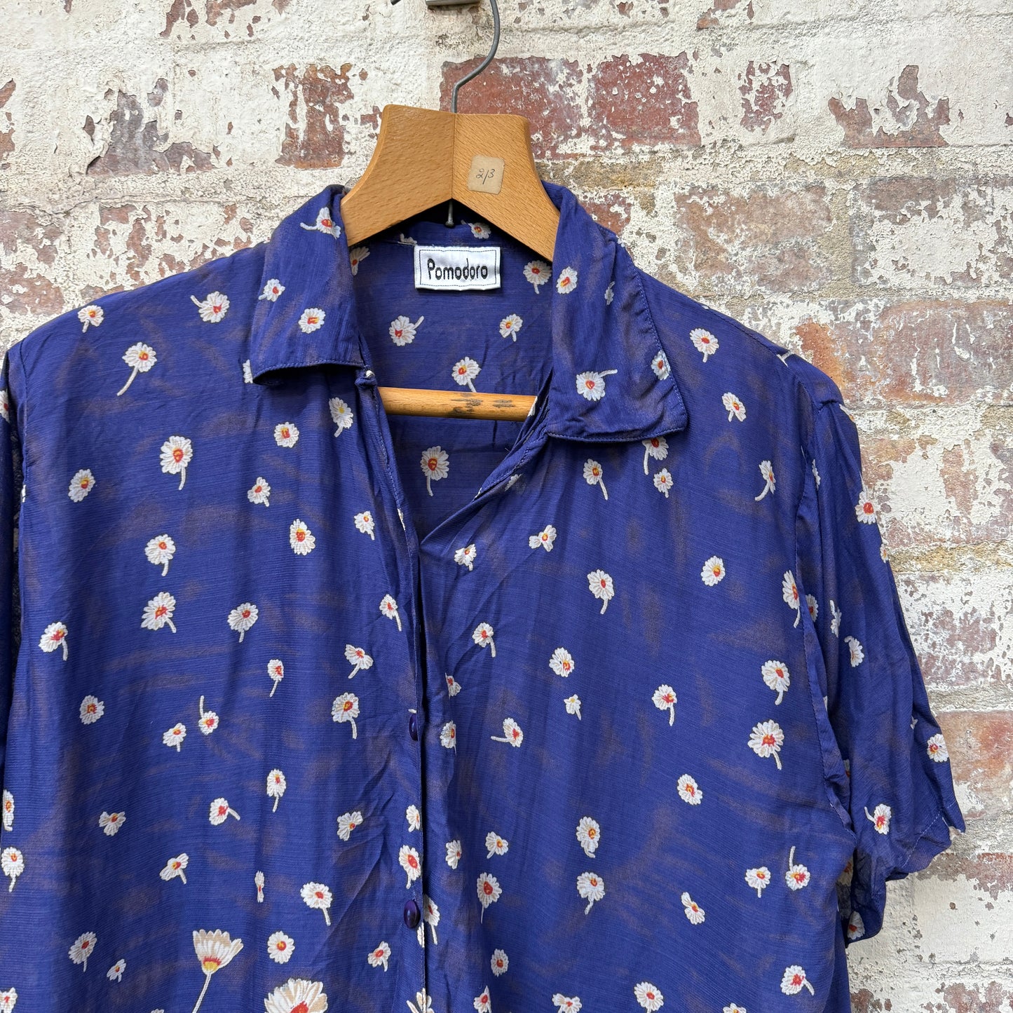 1980s Sun Flower Graphic Button Up Shirt